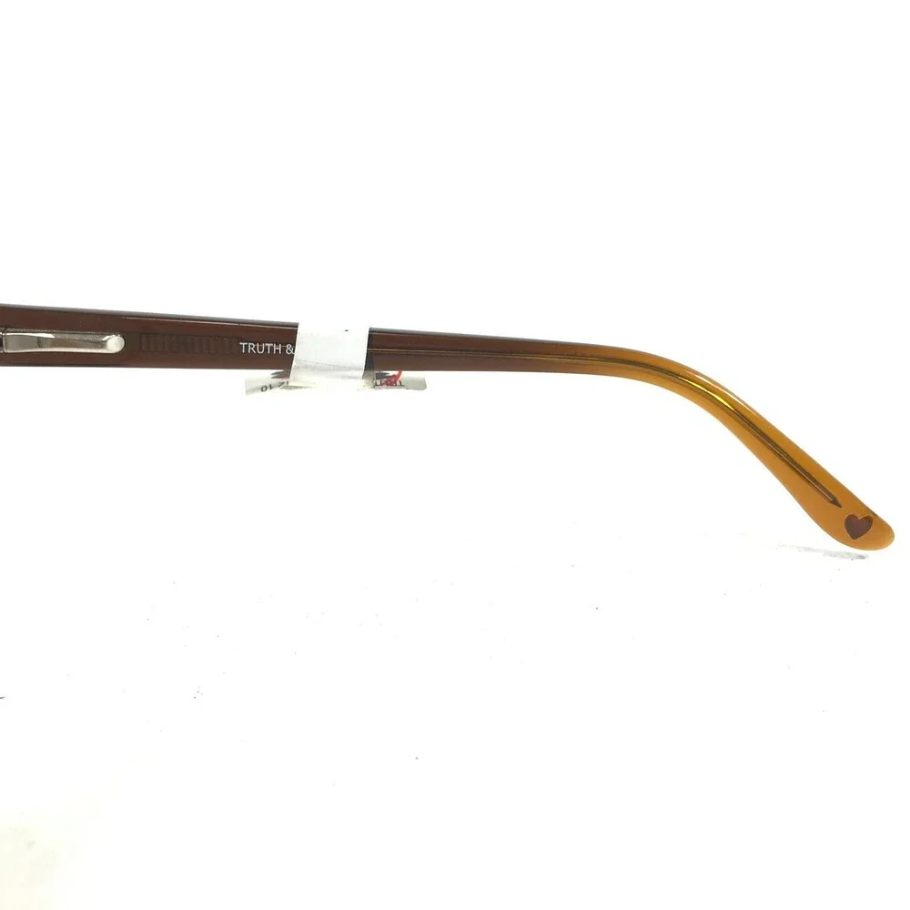Truth & Love Eyeglasses Frames T & L 12 COL 10 Clear Brown Fade 52-16-135